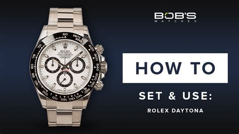 how to use rolex daytona stopwatch|Rolex daytona setting instructions.